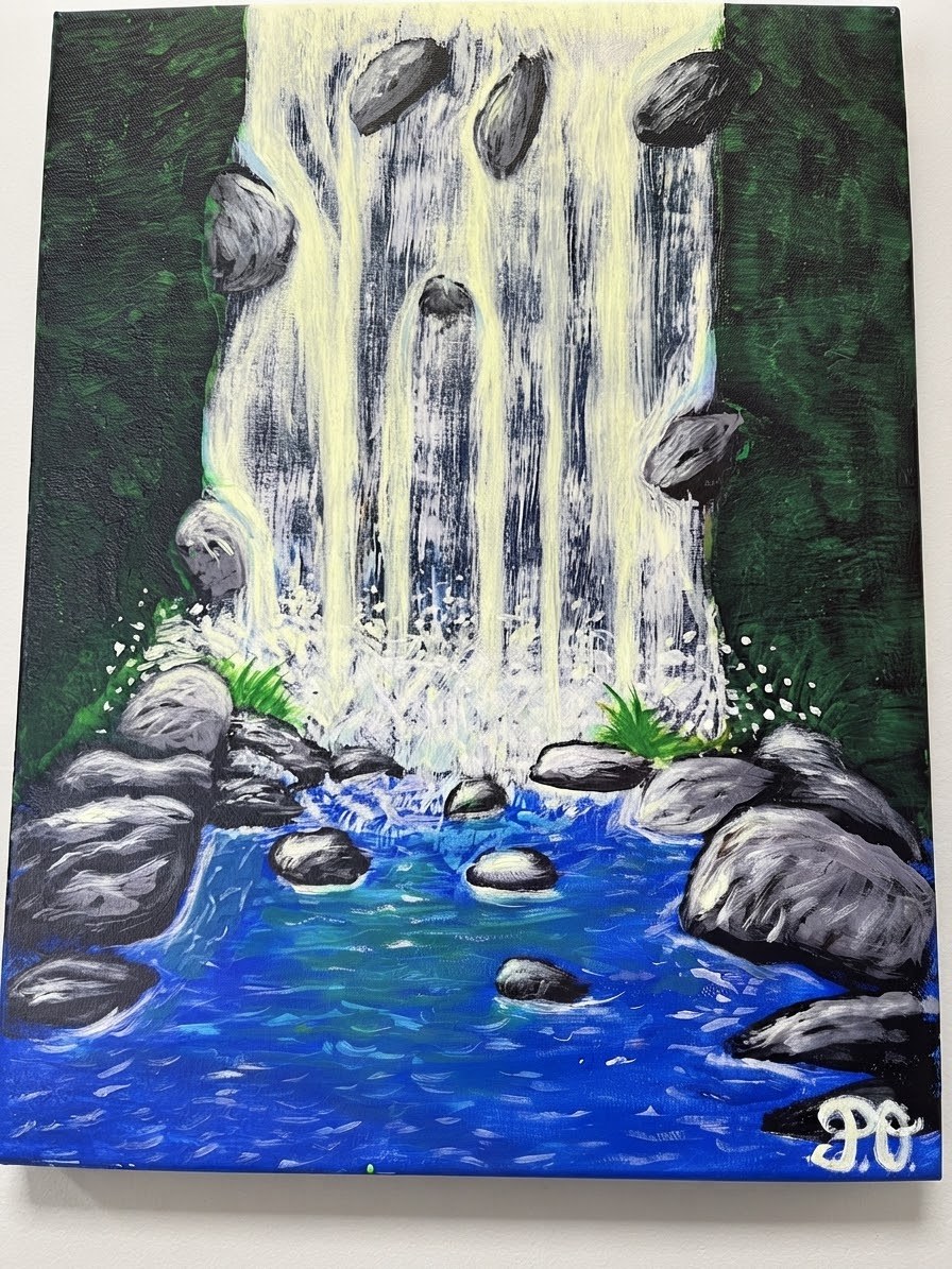 Hidden Falls, original artwork by Paul O'Lone