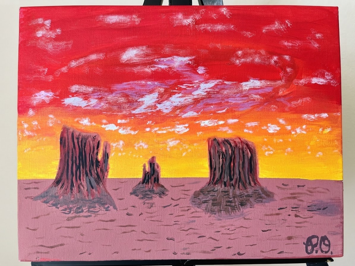 Monument Sunset, original artwork by Paul O'Lone