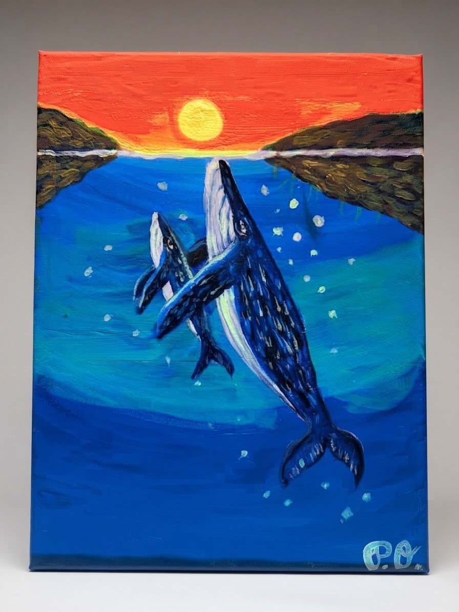 Ocean Giants, original artwork by Paul O'Lone