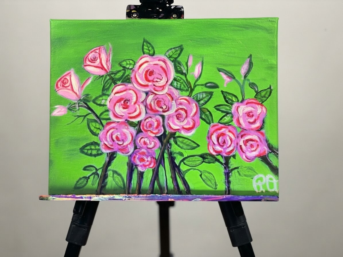 Garden Roses, original artwork by Paul O'Lone