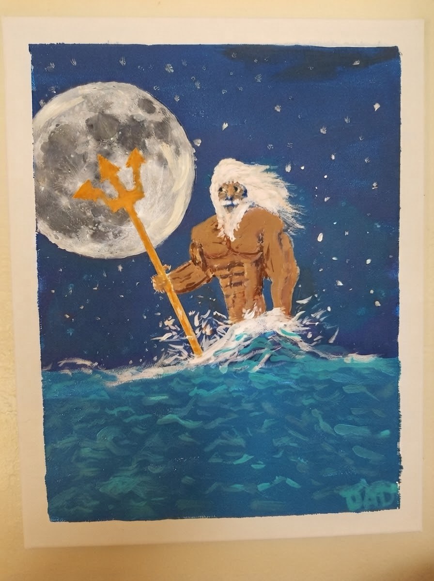 Moonlit Guardian, original artwork by Paul O'Lone