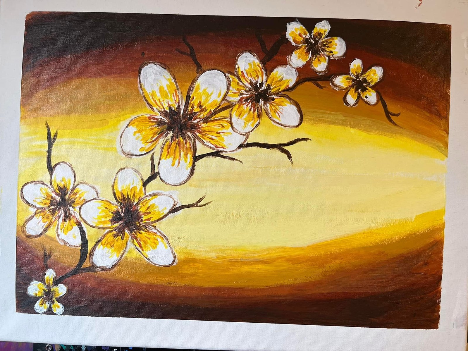 Golden Blossoms, original artwork by Paul O'Lone