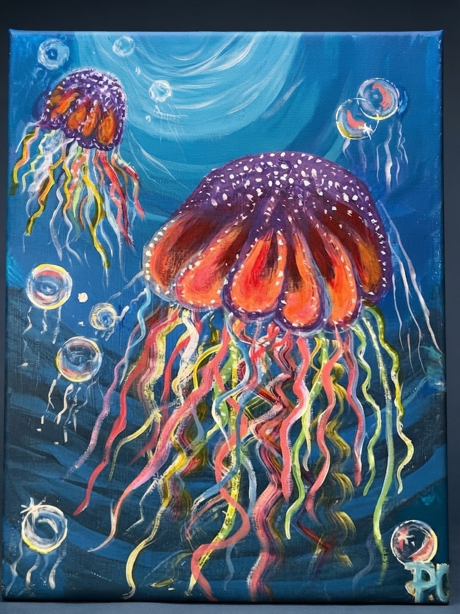 Jellyfish Drift, original artwork by Paul O'Lone